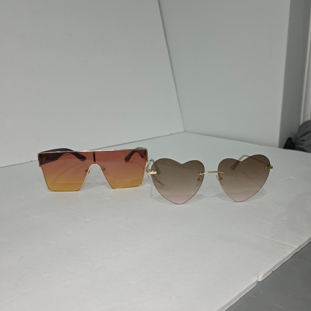 Sunglasses Bundle 1 pair heart shaped 1 pair shield shaped